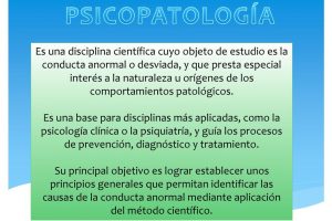Disciplinas relacionadas con la Psicopatología
