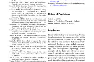 History of Psychology -Donald Freedheim
