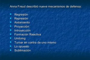 Los Nueve Mecanismos de Defensa- Anna Freud